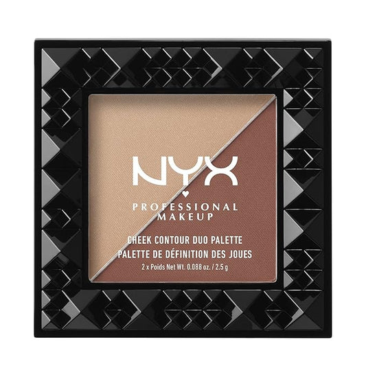 NYX PROFESSIONAL MAKEUP Cheek Contour Duo Palette, Ginger and Pepper, 0.18 Ounce-VivaGrace Women