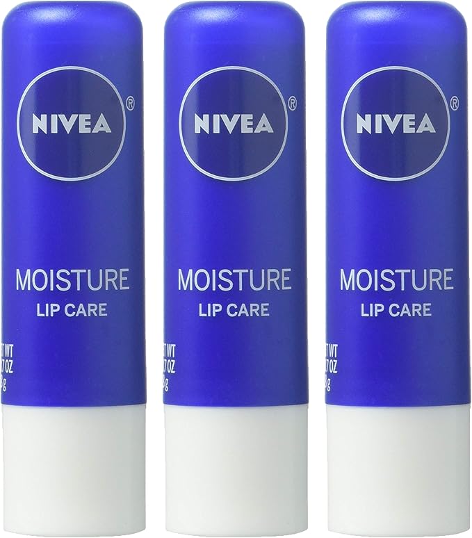 Nivea Moisture Lip Care 0.17 OZ (Pack of 3)-VivaGrace Women