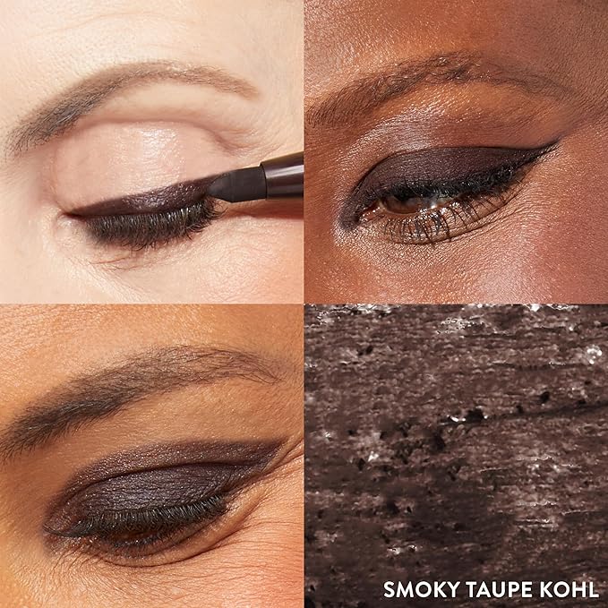 LAURA GELLER NEW YORK Kajal Longwear Kohl Eyeliner Pencil - Smoky Taupe Kohl - Caffeine and Vitamin E - Smooth & Blendable Liner - Built-In Sharpener-VivaGrace Women