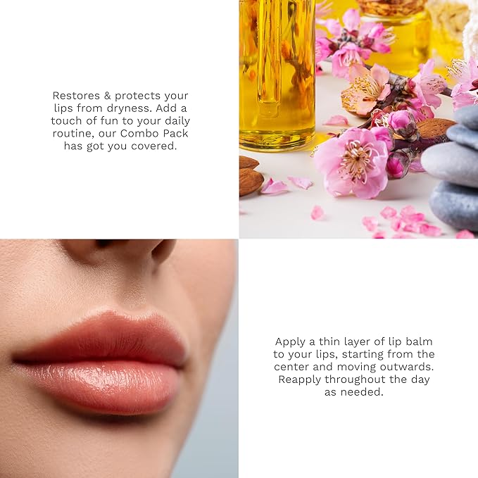 Rebels Refinery Mixed Lip Balm Trio - 100% Natural & Organic All-Day Moisture Care - Summer Citrus, Sour Blue Raspberry, Strawberry Mango Flavors-VivaGrace Women