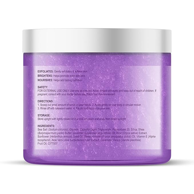 Botanic Hearth Dreamy Lavender Body Scrub 8.8 Fl Oz | Gently Exfoliates And Moisturizes Skin, Infused With Natural Lavender Oil And Essential Nutrients For Smooth And Radiant Skin-VivaGrace Women
