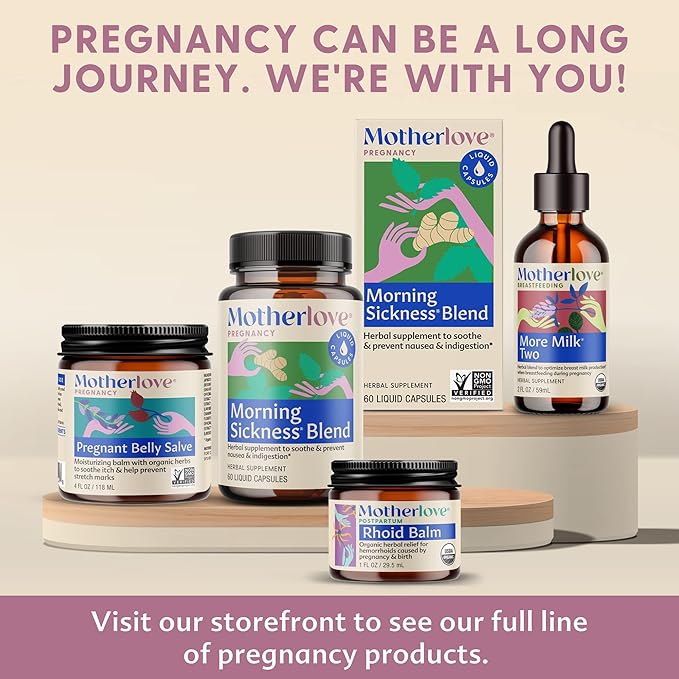 Motherlove Pregnant Belly Oil (4 oz) Natural Moisturizer to Soothe Itchy Skin & Prevent Stretch Marks—Non-GMO, Organic Herbs, Vegan-VivaGrace Women