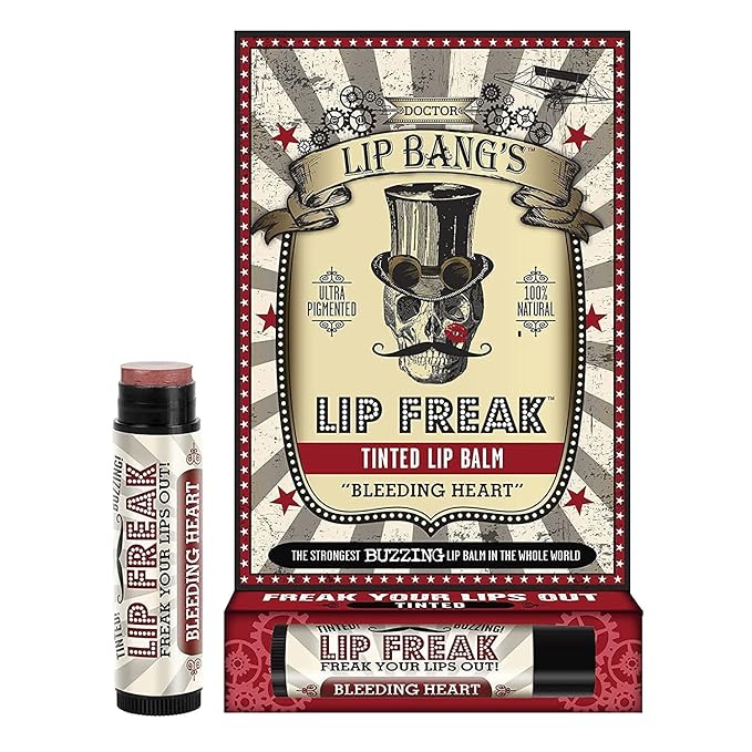 Doctor Lip Bang's BUZZING Lip Balm | Lip Freak| 100% All Natural | Cruelty Free | Bleeding Heart | 2 Pack-VivaGrace Women