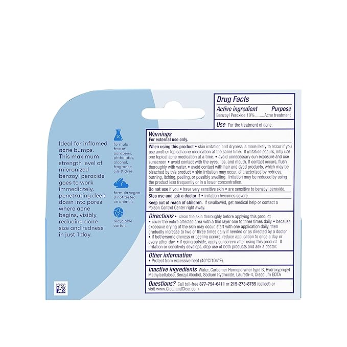 Clean & Clear, Persa-Gel 10 Acne Spot Treatment, Maximum Strength, 1 Oz