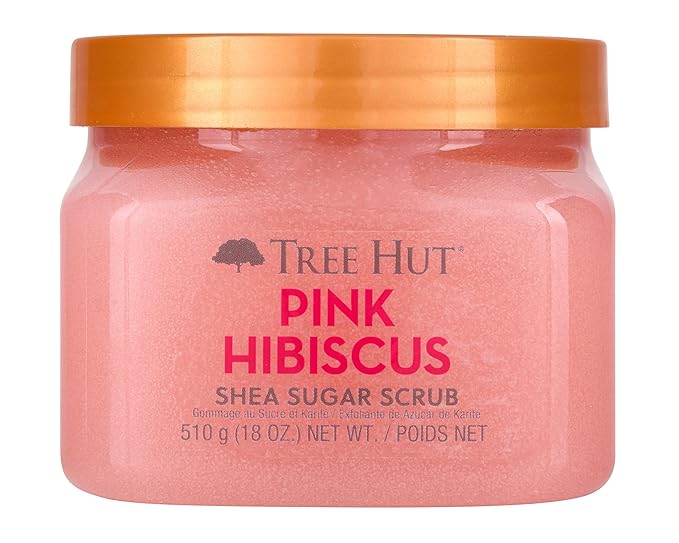 Tree Hut Shea Sugar Scrub - Pink Hibiscus - 18 oz - Exfoliating Body Scrub for Smooth, Glowing Skin - Made with Real Sugar and Shea Butter-VivaGrace Women