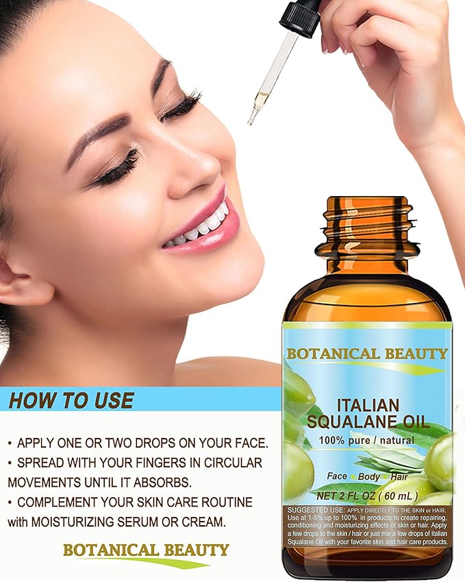 SQUALANE Italian Olive. 100% Pure Natural Undiluted Oil. 4 fl.oz- 120ml. 100% Ultra-Pure Moisturizer for Face, Skin, Body, Hair. Reliable 24/7 Skincare Protection-VivaGrace Women