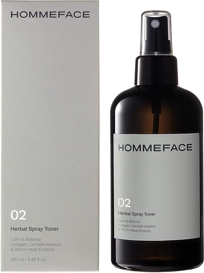 HOMMEFACE Men’s Herbal Spray Face Toner, 8.45 fl. oz. - Alcohol-Free, Hydrating and Balancing Facial Mist with Witch Hazel, CICA Extract, Anti Aging, Aftershaving, for All Skin Types-VivaGrace Women