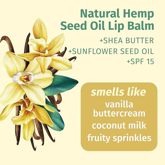 Hempz NEW Vanilla Lip Butter Balm, Soothing and Hydrating Lip Care for Men or Women, .44oz-VivaGrace Women