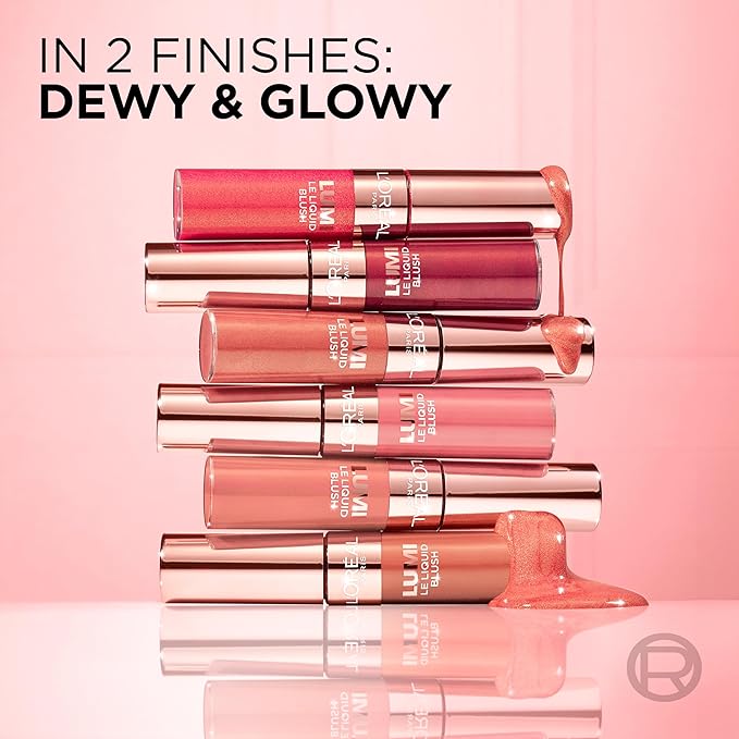 L'Oreal Paris True Match Lumi Le Liquid Blush, 0.33 Fl Oz, Glowy Finish, Medium Color-VivaGrace Women