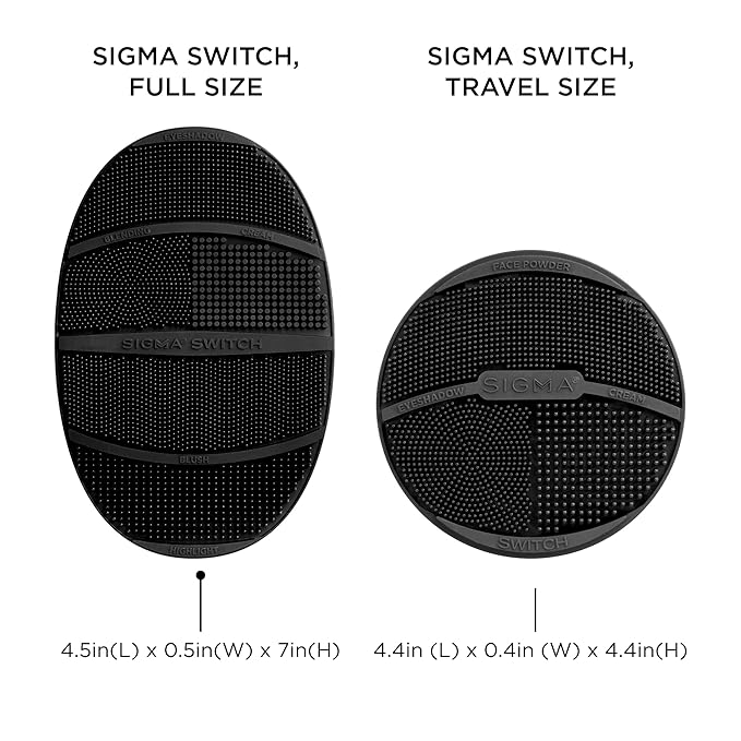 Sigma Switch by Sigma Beauty – Silicone Makeup Brush Cleaner for Switching Shades and Pigments, Switch Cleaning Mat for Superior Makeup Brush Cleaning Mid-Application (Travel Size)-VivaGrace Women