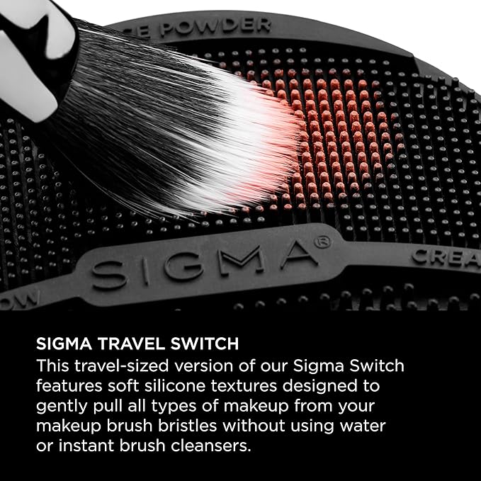 Sigma Switch by Sigma Beauty – Silicone Makeup Brush Cleaner for Switching Shades and Pigments, Switch Cleaning Mat for Superior Makeup Brush Cleaning Mid-Application (Travel Size)-VivaGrace Women