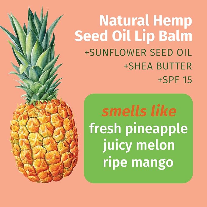 Hempz SPF 15 Lip Balm, Sweet Pineapple & Honey Melon Herbal Soothing Lip Care, for Men or Women .44 oz.-VivaGrace Women