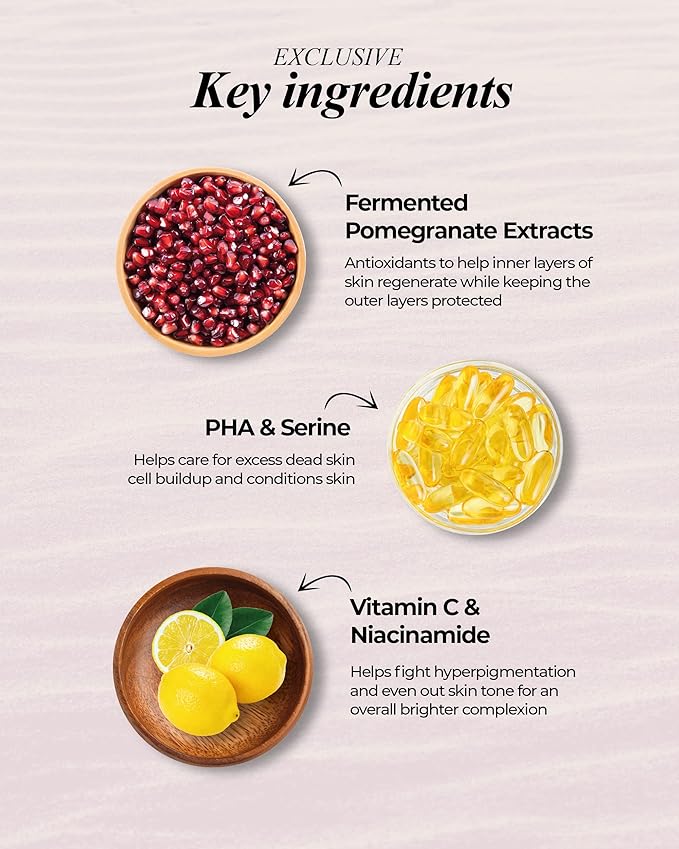 Sooryehan Ultimate Pomegranate (Skincare Set, 12.3fl oz) - Improved Skin Elasticity, Reduced Pores/Wrinkles & Gentle Exfoliation, Vitamin C, Adenosine & Niacinamide-VivaGrace Women