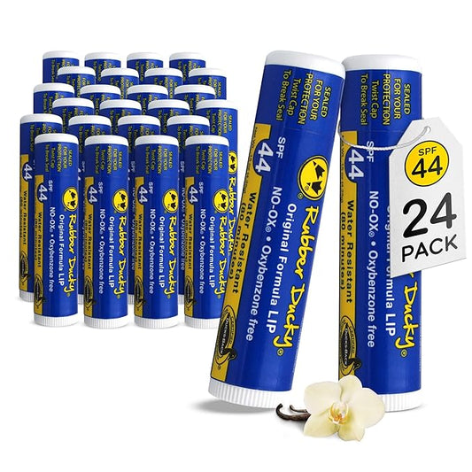 Rubber Ducky | Lip Sunscreen, Lip Balm with SPF 44, Water Resistant Sunscreen Lip Balm | Vegan, Untinted, Vanilla Flavor, with Vitamin E | All Season - Broad Spectrum Sunscreen for Lips-VivaGrace Women