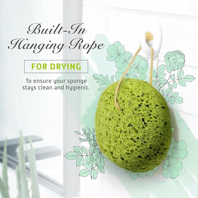 Spongentle Deep Cleansing Body Loofah Sponge, Natural Colors, for Bath and Shower, Multiple Textures for Gentle and Deep Exfoliation, Generous and Rich Lather, (Pack of 3)-VivaGrace Women