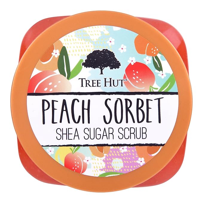 Tree Hut Peach Sorbet Shea Sugar Scrub | Exfoliating Body Scrub Removes Dead, Dry Skin for a Soft & Hydrated Feel | Nourishing Essential Body Care | 18 fl oz.-VivaGrace Women