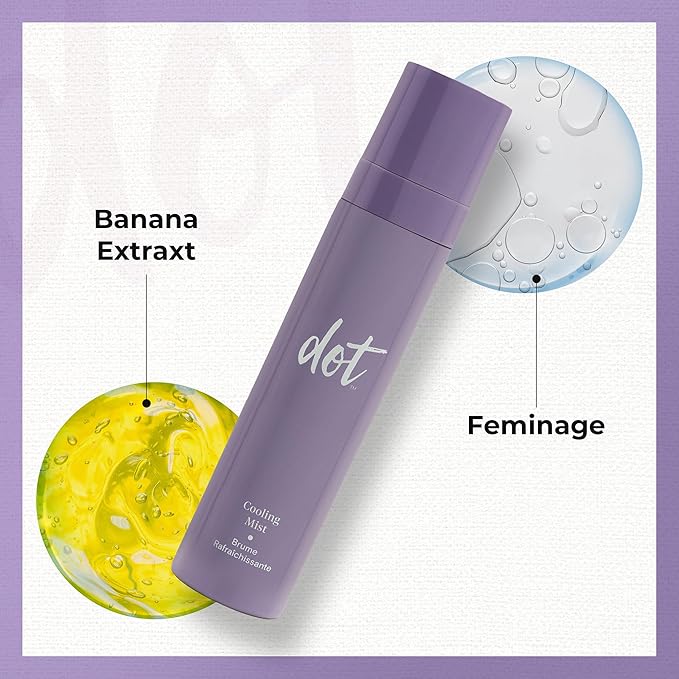 dot Cooling Facial Mist With Vitamin C, Plant-Based Antioxidants & Skin Revitalizing Feminage - Face Mist that Moistures, Rejuvenates & Clarifies – For All Skin Types – Menopause Skincare - 3.4 oz-VivaGrace Women