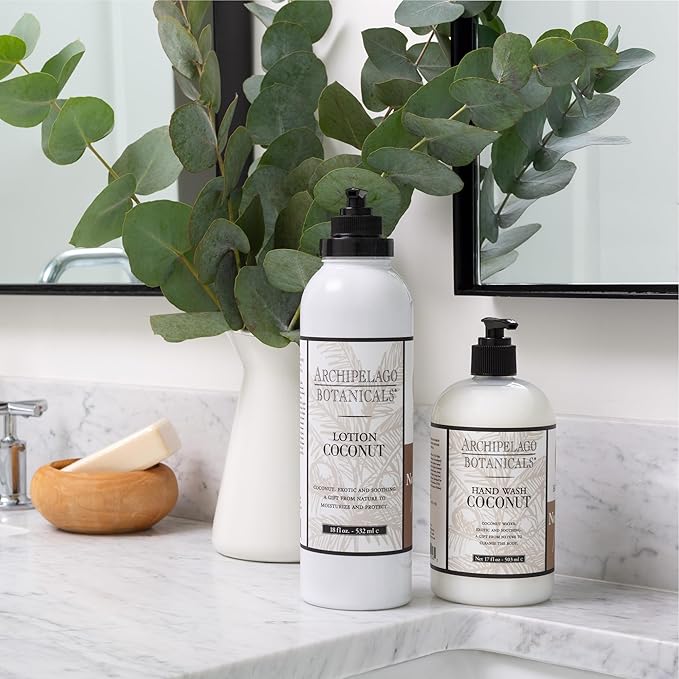 Archipelago Botanicals Coconut Moisturizer, Nourishing Coconut Body Lotion for Hydrated, Vibrant Skin, Paraben Free, Phthalate Free, 18 oz-VivaGrace Women