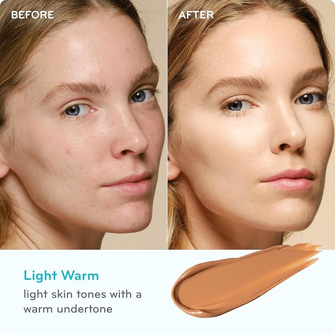 pūrlisse Ageless Glow Serum BB Cream SPF 40 - Glow BB Cream with SPF Enriched with Bakuchiol & Vitamin C to Help Improve Firmness & Reduce Wrinkles for Dewy Skin - Light Warm (1.4 oz)-VivaGrace Women