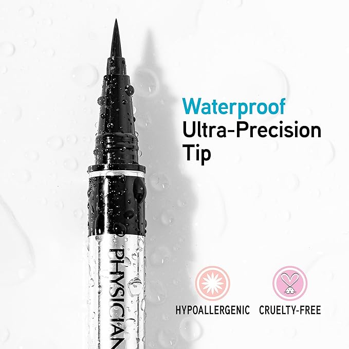 Physicians Formula Eye Booster, Lash-Enhancing 2-in-1 Eyeliner Serum, Dermatologist Approved, Hypoallergenic, Cruelty-Free & Vegan - Blackest Black
