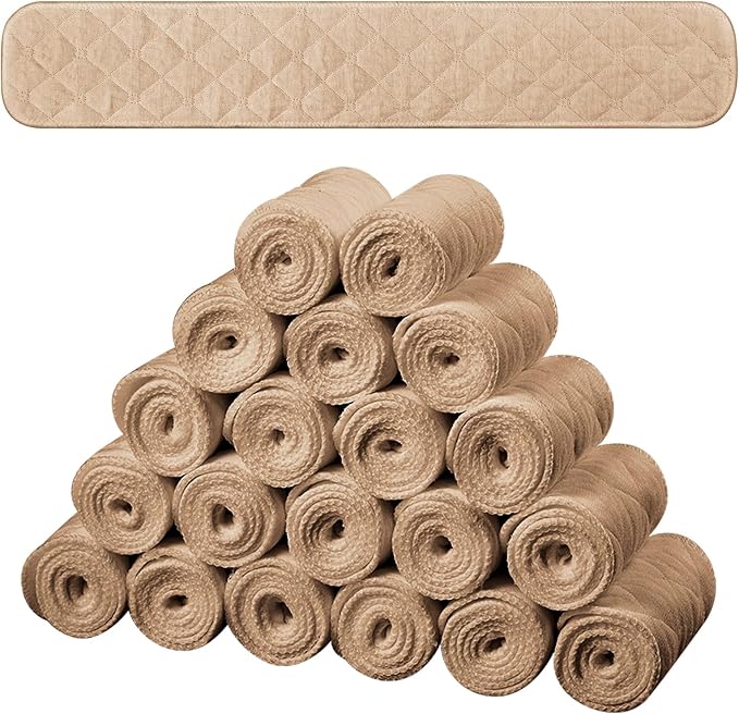 Toulite 20 Pcs Bra Liners for Sweat 18x3 Inch 3 Layer Washable Rectangle Cotton Under Breasts Pads for Women Absorb Sweating-VivaGrace Women