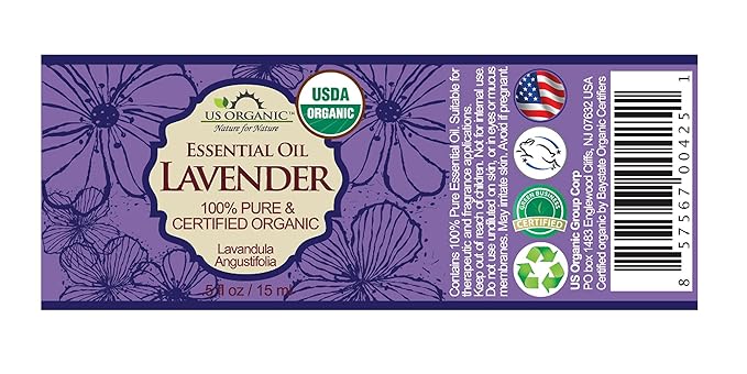 US Organic 100% Pure Lavender Essential Oil, Directly sourced from Bulgaria, USDA Certified Organic, Undiluted, for Diffuser, Humidifier, Massage, Skin, Hair Care, Non GMO, 15 ml-VivaGrace Women