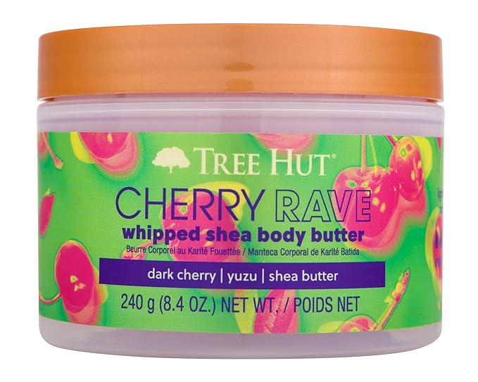 Tree Hut Cherry Rave Whipped Shea Body Butter | Long-lasting Hydration Leaves Skin Feeling Soft & Moisturized | Limited Edition Fall | Nourishing Essential Body Care | 8.4 fl oz.-VivaGrace Women