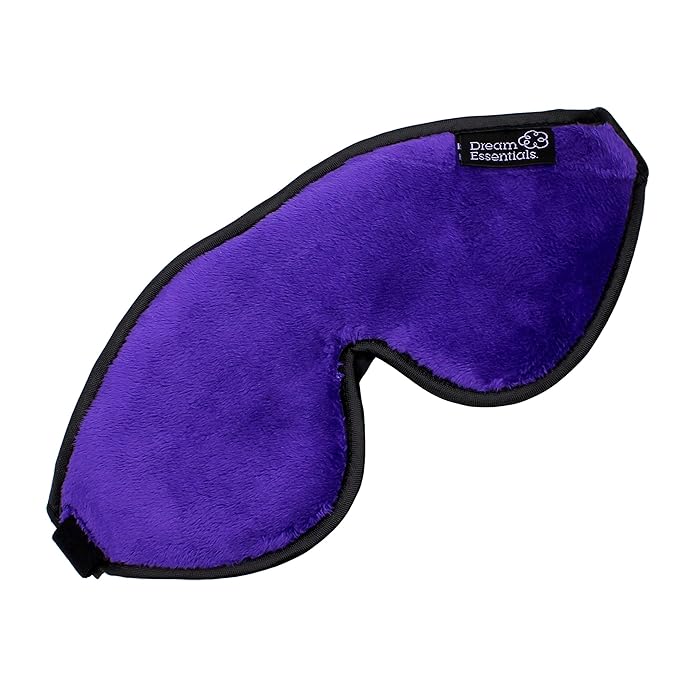 Dream Essentials, Escape 3D Sleep Mask, Earplugs, Carry Pouch Set, Molded Eye Shade, Men and Women, Contoured, Nose Bridge, Light Block, Memory Foam, Gift Set, Travel, Yoga, Blindfold, Deep Purple-VivaGrace Women
