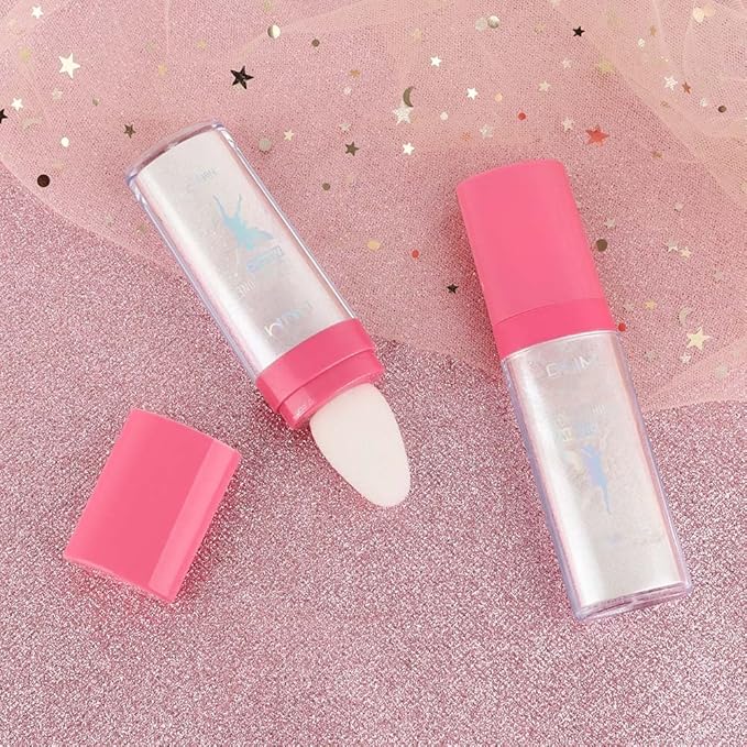 evpct 1Pcs Glitter Highlighter Powder Stick Make up Puff Fairy Stick Peal White Shimmer Glitter Face Body Liquid Highlighter makeup illuminators de maquillaje polvo traslucido maquillaje para mujer 01-VivaGrace Women