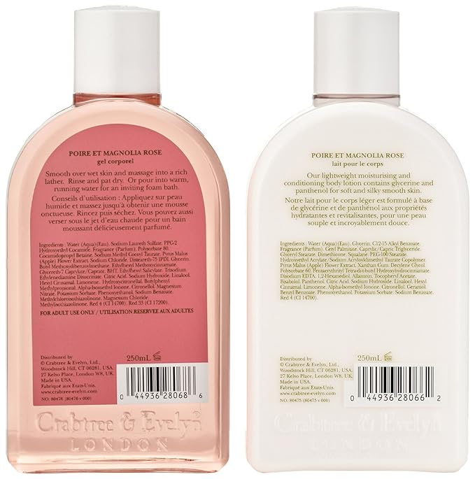 Crabtree & Evelyn Pear and Pink Magnolia Duo-VivaGrace Women