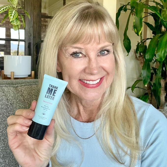 Elizabeth Mott Thank Me Later Blurring Face Primer SPF 30 – Lightweight, Hydrating Makeup Primer - Smooths Fine Lines & Wrinkles for a Soft-Focus Finish – Mineral-Based, Cruelty-Free Formula – 30g-VivaGrace Women