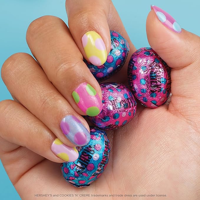 Sally Hansen Insta-Dri X Hershey's Cookies 'n' Creme Eggs, Tulip Temptation, Quick Dry, Long Lasting, Streak-Free Shine, Yellow Nail Polish, 0.31 fl oz.
