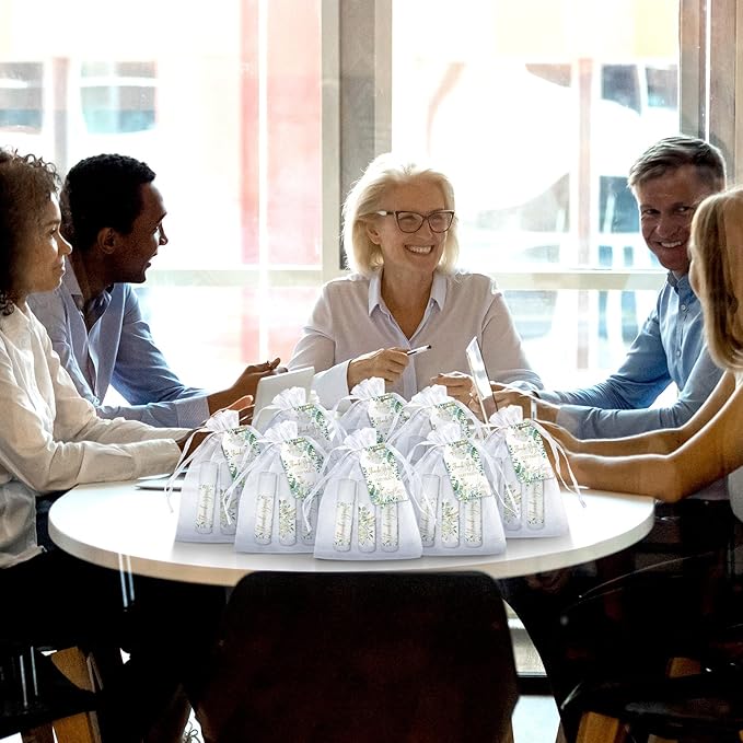 50 Set Employee Appreciation Gifts Bulk Baby Shower Favors Lip Balms Bulk Thank You Gifts Wedding Bridal Shower Bachelorette Gifts Prizes for Guests Women Teacher Coworker Nurse(Eucalyptus)-VivaGrace Women