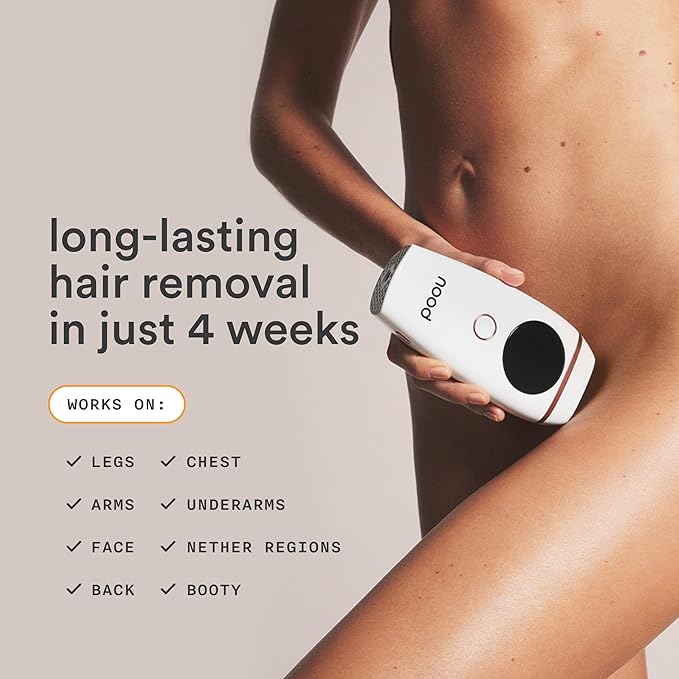 NEW Nood™ Flasher 2.0 Kit — IPL Laser Hair Removal Device for Women & Men — Pain-free & Permanent, Visible Results After First Use & Works Everywhere — Pre & Post IPL Treatment Included — Matte Black-VivaGrace Women