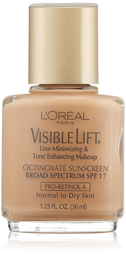 L'oreal Visible Lift Line-minimizing and Tone-enhancing Makeup, Normal/Dry Skin, Golden Beige, 1.25-Fluid Ounce-VivaGrace Women