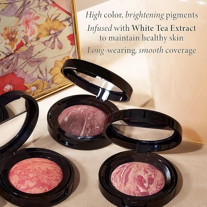 LAURA GELLER NEW YORK Baked Blush-n-Brighten Marbleized Blush - Apricot Berry - Creamy Lightweight - Satin Finish-VivaGrace Women