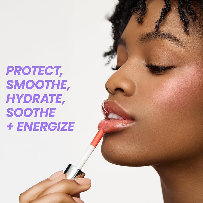 Wonderskin Lip Oil Rehab Serum - Tinted Lip Oil for Women, Hydrating, Moisturizing, and Non-Sticky Bright Red Tint Serum for Dry Lips (Flirt)-VivaGrace Women