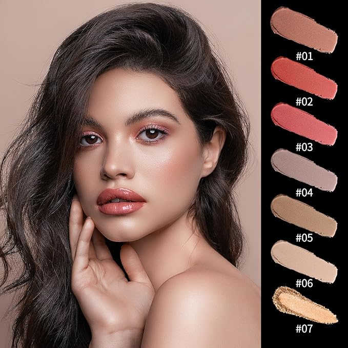 3Pcs Cream Contour Sticks Kit, Face Contouring Pen with Highlighter Stick, Blush Stick and Bronzer Contour Stick for Sculpt the Face, Create a Long Lasting, Matte or Dewy Finish (06)-VivaGrace Women
