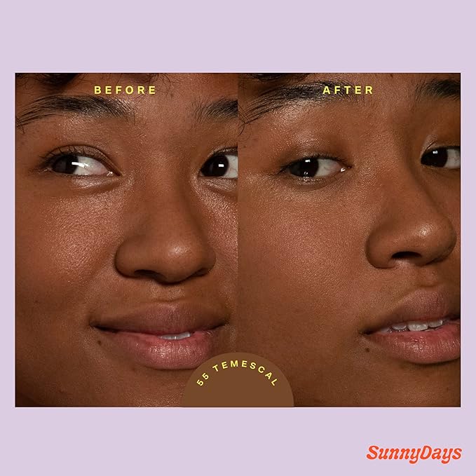 Tower 28 Beauty SunnyDays SPF 30 Tinted Mineral Sunscreen - For Sensitive Skin - 2-in-1 Facial Broad Spectrum UVA/UVB Protection + Foundation – Shade 55 TEMESCAL, 1 Fl Oz-VivaGrace Women