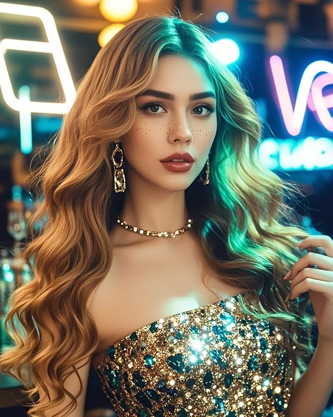 Glitter Freckles, Gold Freckles Temporary Face Tattoos, Body Face Glitter for Women Girls, Country Concerts Singer Festival Rave Accessories (Gold - 10 pcs)-VivaGrace Women