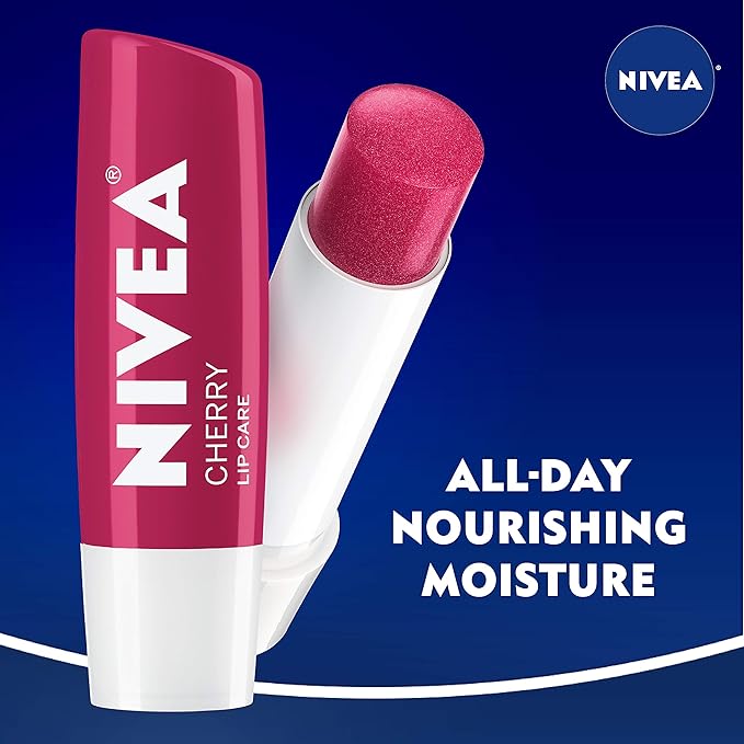 NIVEA Cherry Lip Care - Tinted Lip Balm for Beautiful, Soft Lips - Pack of 4-VivaGrace Women