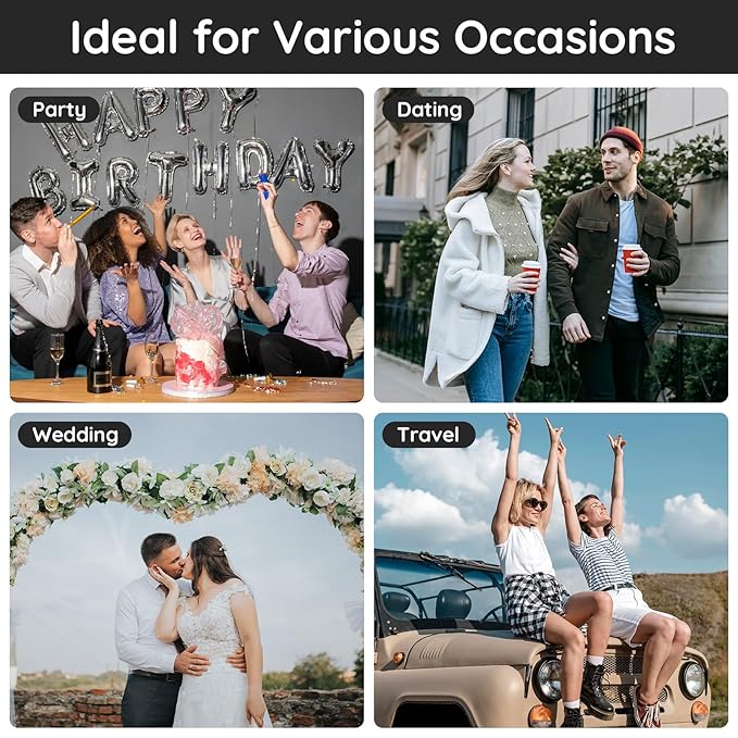 Segbeauty Travel Perfume Bottle Refillable, Empty Mini Portable Perfume Atomizer with Funnel, 5 Set of 10ML Glass Spray Bottle Fine Mist Leak-proof Sprayer Travel Sample Bottles for Cologne Fragrance-VivaGrace Women