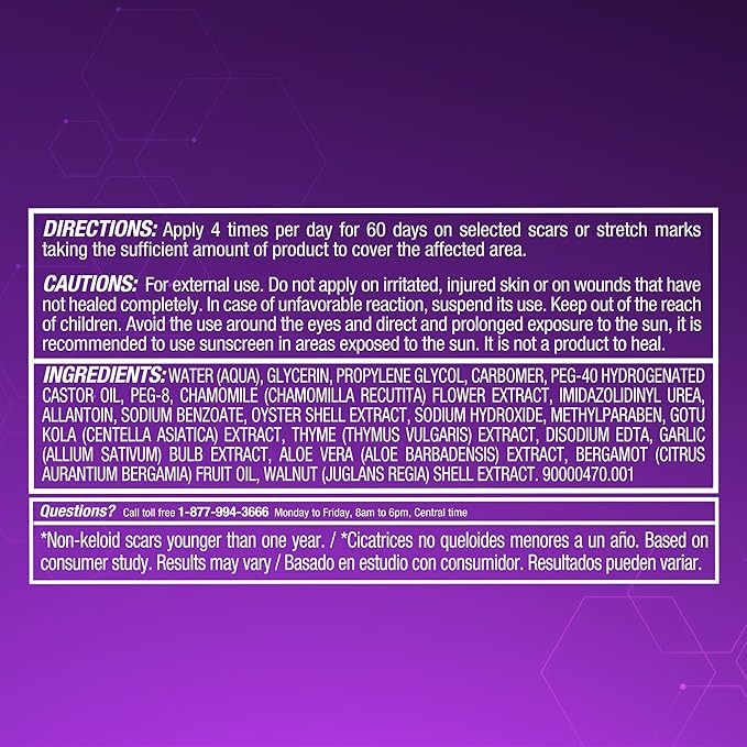 Cicatricure Advanced Scar Gel for Face & Body - Proven Results in 2 Weeks, Scar Treatment for Surgical Scars, Stretch Marks, Scars of Burns and Injuries, Acne Scar Treatment, 1 oz (28 g) - Pack of 3-VivaGrace Women