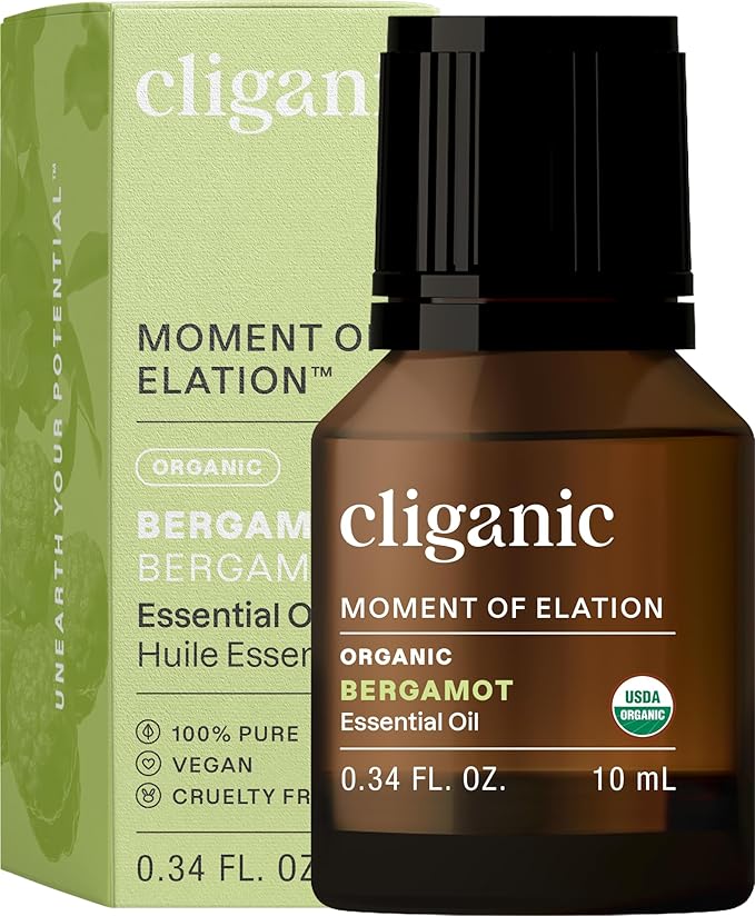 Cliganic Organic Bergamot Essential Oil, 100% Pure Natural for Aromatherapy | Non-GMO Verified (Packaging May Vary)-VivaGrace Women