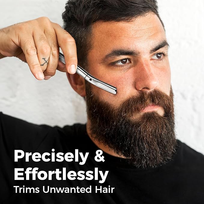 ZOMCHI Dermaplaning Tool, Dermaplaning Razor for Women & Men, Reusable Eyebrow Razor with 11 Refill Blades, Facial Razor Removes Peach Fuzz, Exfoliates Skin (Matte Silver)-VivaGrace Women