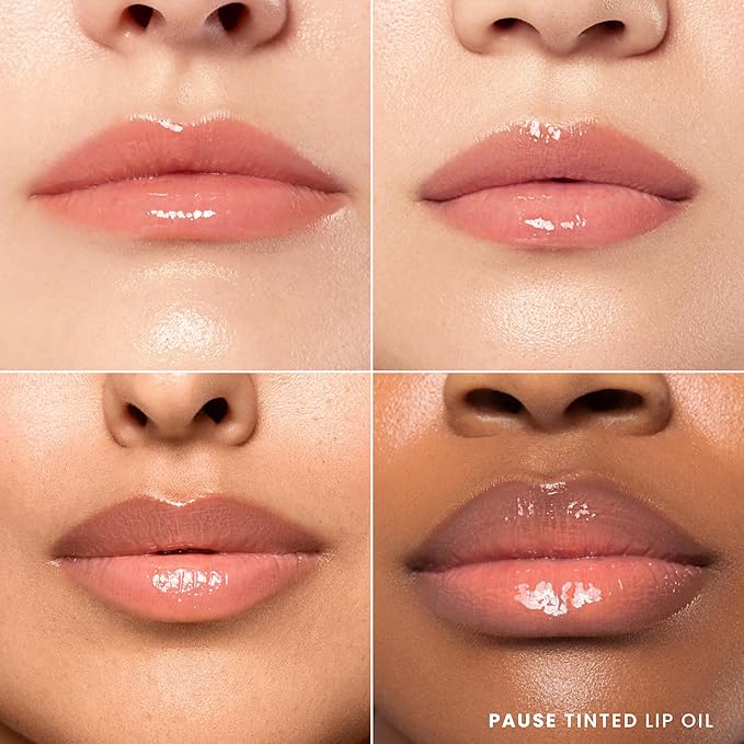 Karuna Skin - Tinted Lip Oil, Soothing & Moisturizing Lip Products with Peptides, Antioxidants, Hydrating Flattering Vegan Lip Tint, Pause, 4.8 mL/0.16 fl. oz-VivaGrace Women