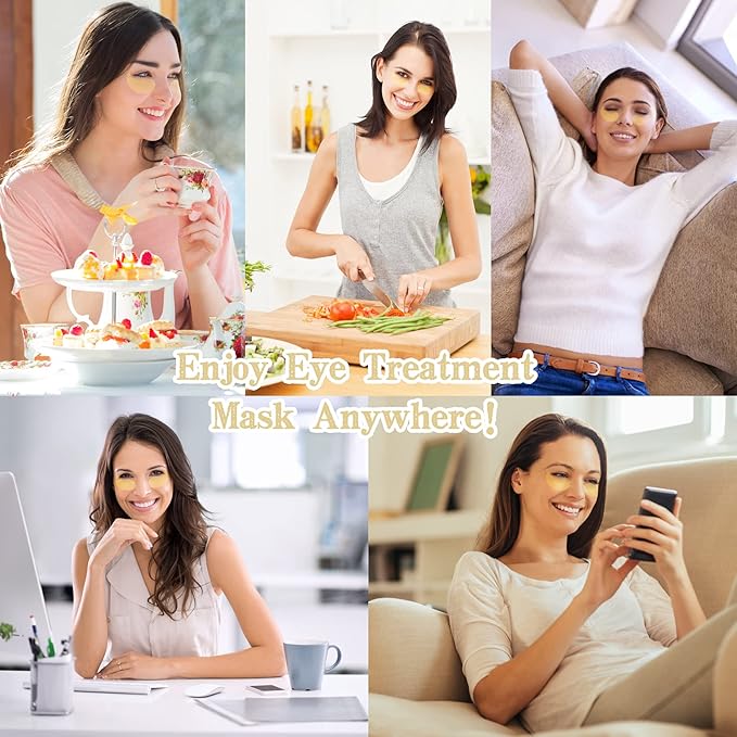 Under Eye Masks - 24K Gold Under Eye Patches for Puffy Eyes and Dark Circles - Under Eye Treatment, Fine Lines & Puffiness, 30 Pairs Collagen Eye Gel Pads for Personal Care-VivaGrace Women