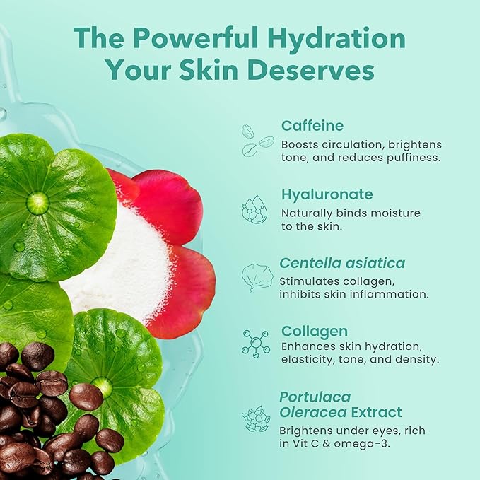 Patchology Rejuvenating Under Eye Gels - Hydrating Eye Mask w/Caffeine, Hydrolyzed Collagen & Centella Asiatica- Under Eye Patches For Dark Circles - Minimize Puffiness & Wrinkle Reducer - 30 Pairs-VivaGrace Women