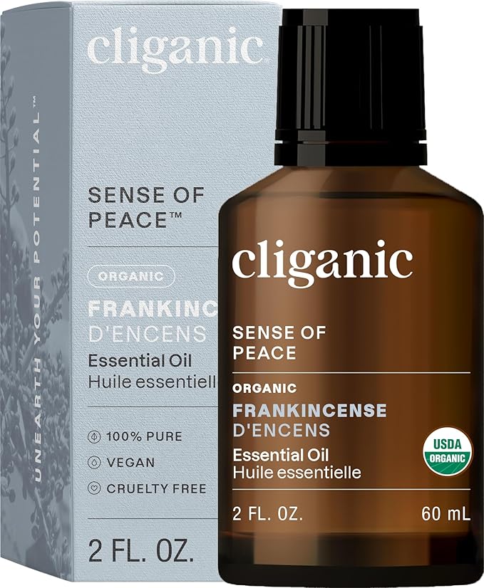 Cliganic Organic Frankincense Essential Oil - 100% Pure Natural for Aromatherapy Diffuser | Non-GMO Verified (Packaging May Vary)-VivaGrace Women