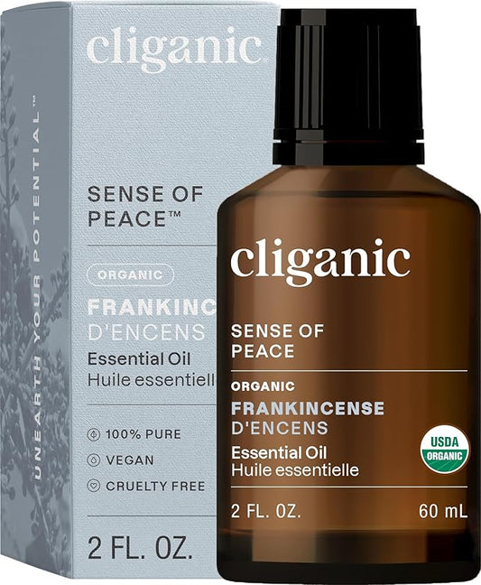 Cliganic Organic Frankincense Essential Oil - 100% Pure Natural for Aromatherapy Diffuser | Non-GMO Verified (Packaging May Vary)-VivaGrace Women